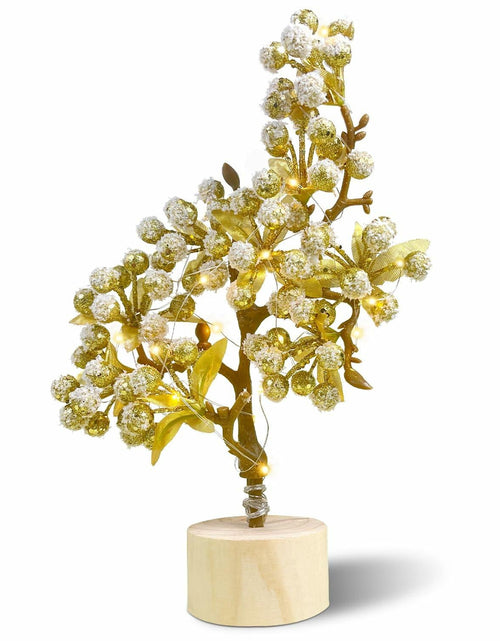 Load image into Gallery viewer, COTOSEY 12" Mini Christmas Red Berries Tree with Light Red Xmas Decor
