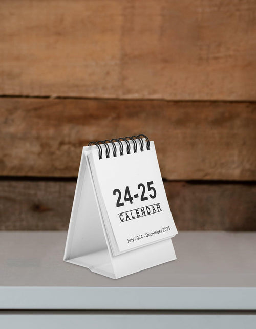 Load image into Gallery viewer, Light House Mini Desk Calendar 2024-2025 White July 2024-Dec 2025
