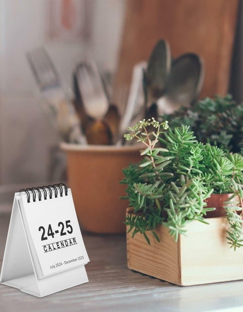 Load image into Gallery viewer, Light House Mini Desk Calendar 2024-2025 White July 2024-Dec 2025
