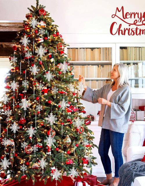 Load image into Gallery viewer, 24 Pcs Snowflake Drop Ornaments Clear Decorative Hanging for Christmas Tree
