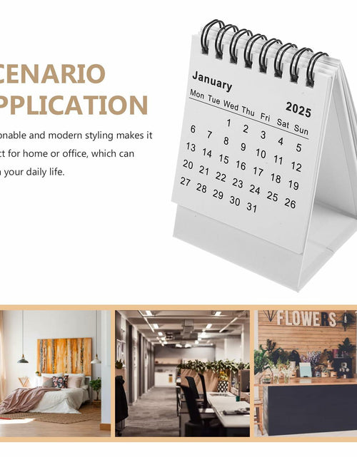 Load image into Gallery viewer, Light House Mini Desk Calendar 2024-2025 White July 2024-Dec 2025
