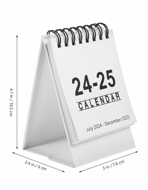 Load image into Gallery viewer, Light House Mini Desk Calendar 2024-2025 White July 2024-Dec 2025

