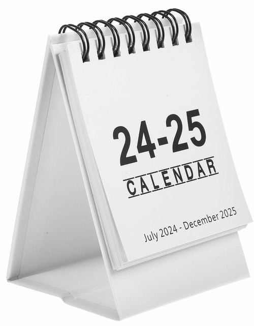 Load image into Gallery viewer, Light House Mini Desk Calendar 2024-2025 White July 2024-Dec 2025
