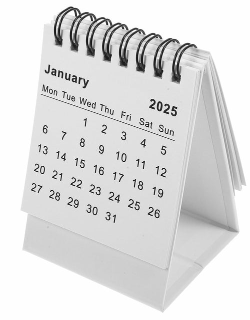 Load image into Gallery viewer, Light House Mini Desk Calendar 2024-2025 White July 2024-Dec 2025
