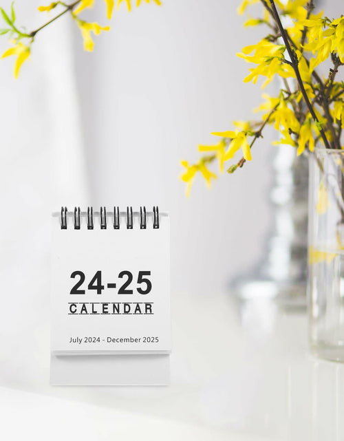 Load image into Gallery viewer, Light House Mini Desk Calendar 2024-2025 White July 2024-Dec 2025

