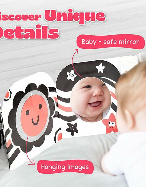 Load image into Gallery viewer, Lalala Baby Black White Sensory Toy with Mirror High Contrast Board Book
