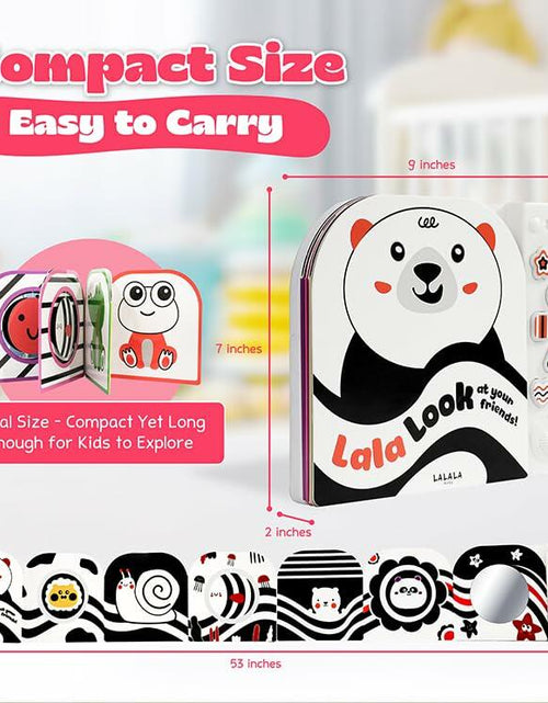 Load image into Gallery viewer, Lalala Baby Black White Sensory Toy with Mirror High Contrast Board Book
