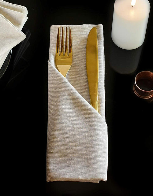 Load image into Gallery viewer, Yourtablecloth Chambray Cloth Napkins Set of 6 Natural 20x20
