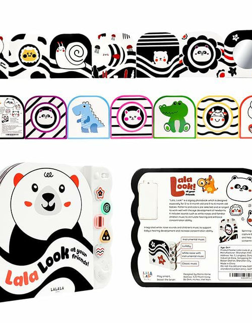 Load image into Gallery viewer, Lalala Baby Black White Sensory Toy with Mirror High Contrast Board Book
