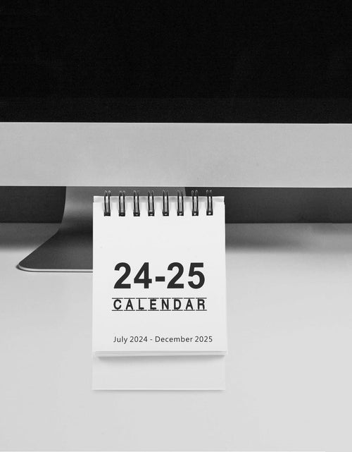 Load image into Gallery viewer, Light House Mini Desk Calendar 2024-2025 White July 2024-Dec 2025
