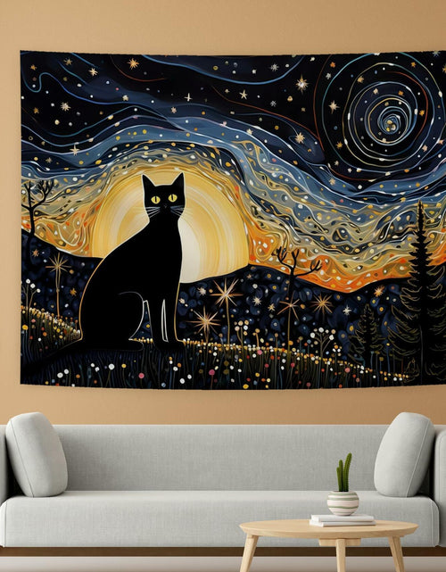 Load image into Gallery viewer, LUVADIAN Elephant Nursery Tapestry Wall Hanging Blue 50x60 Inches
