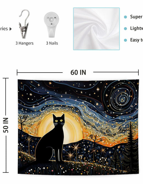 Load image into Gallery viewer, LUVADIAN Elephant Nursery Tapestry Wall Hanging Blue 50x60 Inches
