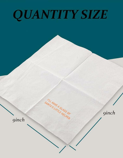 Load image into Gallery viewer, VOWFOO Funny Quotes Cocktail Napkins Holiday Party 4.5x4.5 100pcs 2-Ply
