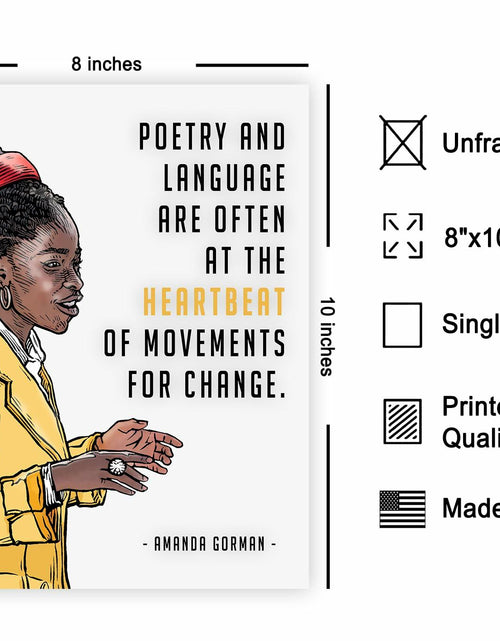 Load image into Gallery viewer, Poster Master Amanda Gorman Poetry Language Poster 8x10 Unframed
