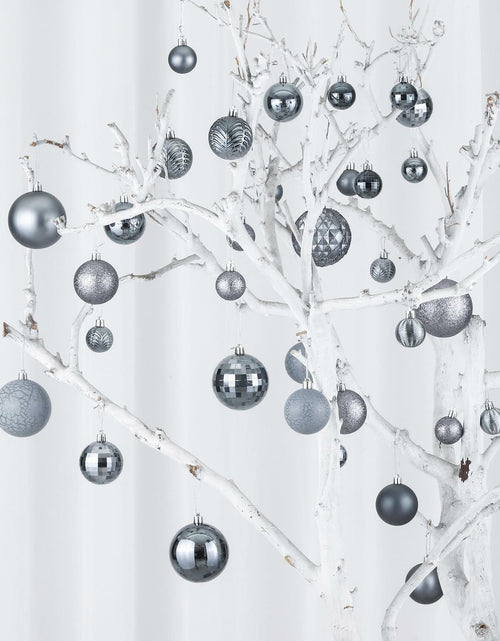 Load image into Gallery viewer, LANGXUN 36pcs Grey Christmas Tree Decorations Balls Shatterproof Ornaments
