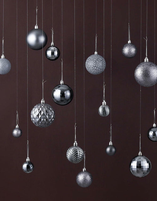 Load image into Gallery viewer, LANGXUN 36pcs Grey Christmas Tree Decorations Balls Shatterproof Ornaments
