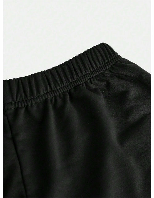 Load image into Gallery viewer, RoseSeek Girl's Wide Leg Star Print Sweatpants High Waist Black Size 12Y
