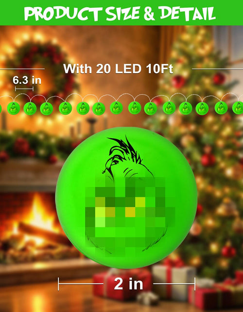 Load image into Gallery viewer, BESTVIVE Battery Operated Round Green Christmas String Lights Indoor Outdoor
