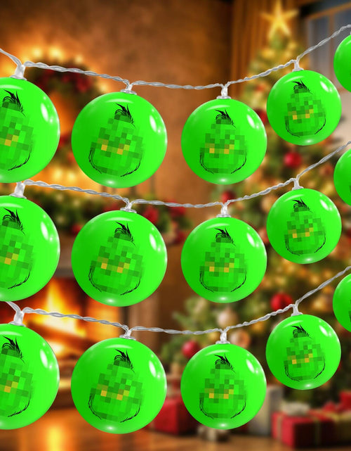 Load image into Gallery viewer, BESTVIVE Battery Operated Round Green Christmas String Lights Indoor Outdoor
