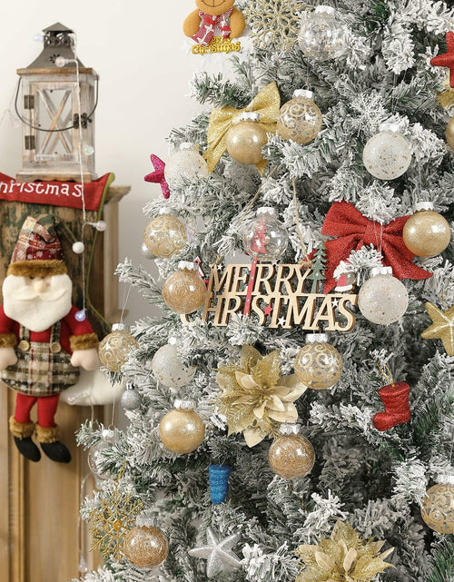 Load image into Gallery viewer, YYHUAWU Clear Christmas Ball Ornaments Set 30pcs 2.36" Champagne
