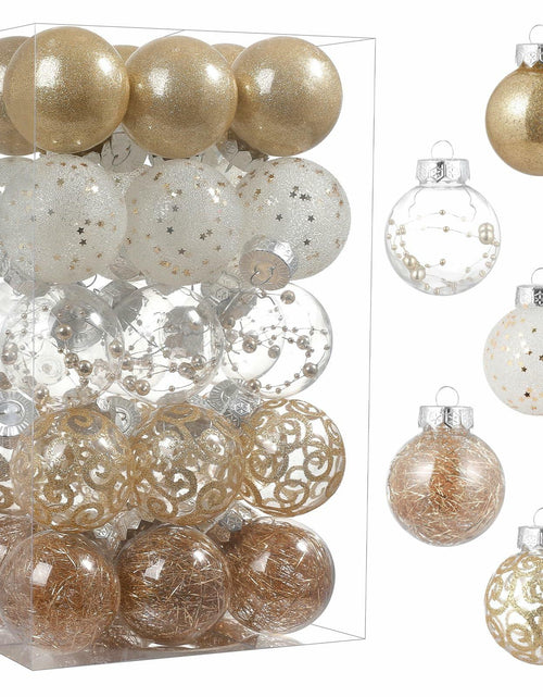 Load image into Gallery viewer, YYHUAWU Clear Christmas Ball Ornaments Set 30pcs 2.36" Champagne
