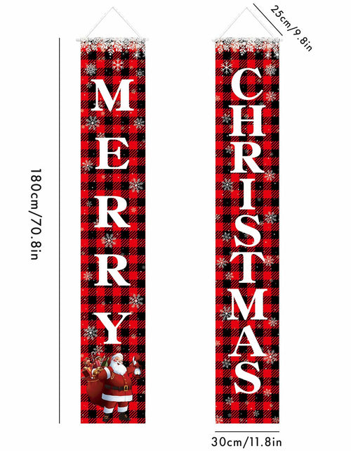 Load image into Gallery viewer, Leuceiy Christmas Banner Santa Snow Outdoor Yard Porch Sign Decoration
