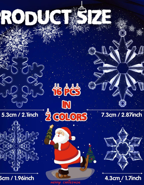 Load image into Gallery viewer, 64 Pcs Acrylic Christmas Snowflake Ornaments Hanging Decorations Elegant
