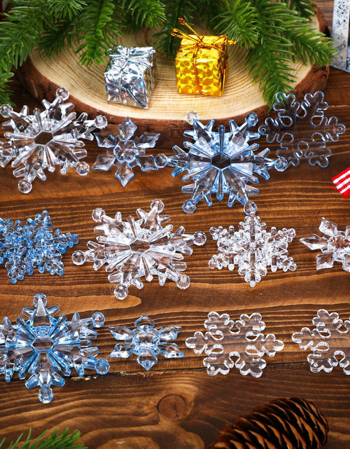 Load image into Gallery viewer, 64 Pcs Acrylic Christmas Snowflake Ornaments Hanging Decorations Elegant
