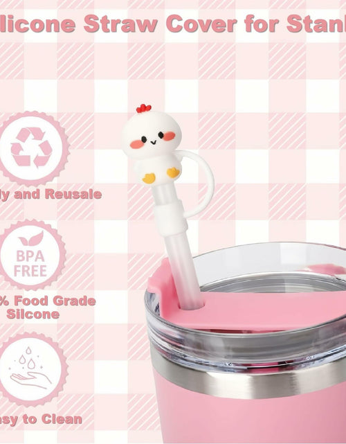 Load image into Gallery viewer, IN Chenthy 8 Pcs Silicone Animal Straw Topper for Stanley 30&amp;40 Oz Tumbler
