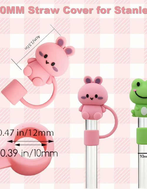 Load image into Gallery viewer, IN Chenthy 8 Pcs Silicone Animal Straw Topper for Stanley 30&amp;40 Oz Tumbler

