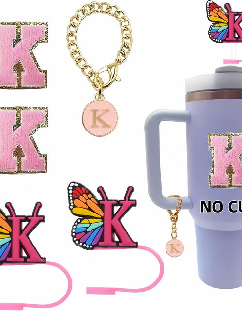 Load image into Gallery viewer, Stanley Cup Accessories Straw Cover Set IN CHENTHY 2pcs + Letter Charm Chains K
