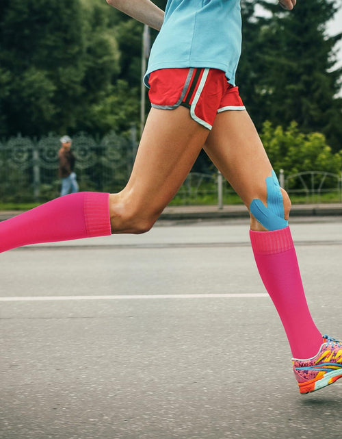 Load image into Gallery viewer, Zando Youth Athletic Multi-Sport Knee High Socks Pure Rose Red Size M 8-12
