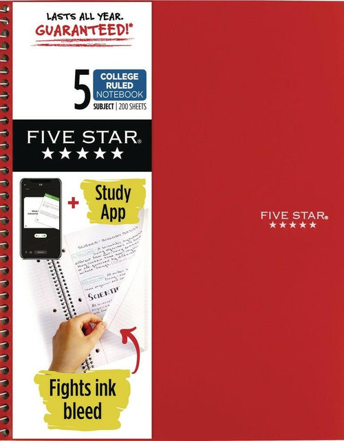 Load image into Gallery viewer, Five Star College Ruled Composition Notebook 80pg 9.75x7.5 Soft Cover
