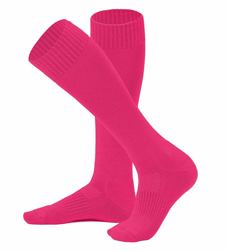 Zando Youth Athletic Multi-Sport Knee High Socks Pure Rose Red Size M 8-12
