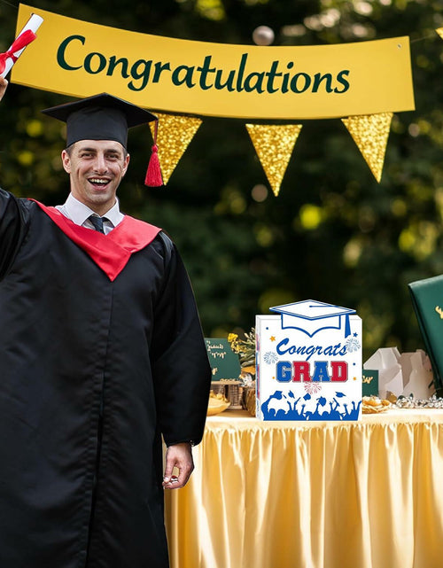 Load image into Gallery viewer, Premium Graduation Card Box Holder with 12 Cards and Tassel, Classic Design
