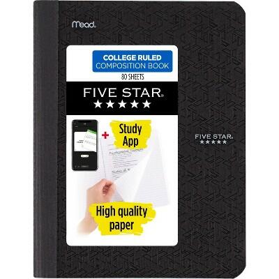 Load image into Gallery viewer, Five Star College Ruled Composition Notebook 80pg 9.75x7.5 Soft Cover
