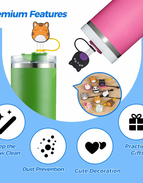 Load image into Gallery viewer, JSMIECO 10Pcs 9-10mm Waterproof Straw Covers for Stanley 30/40oz Cups
