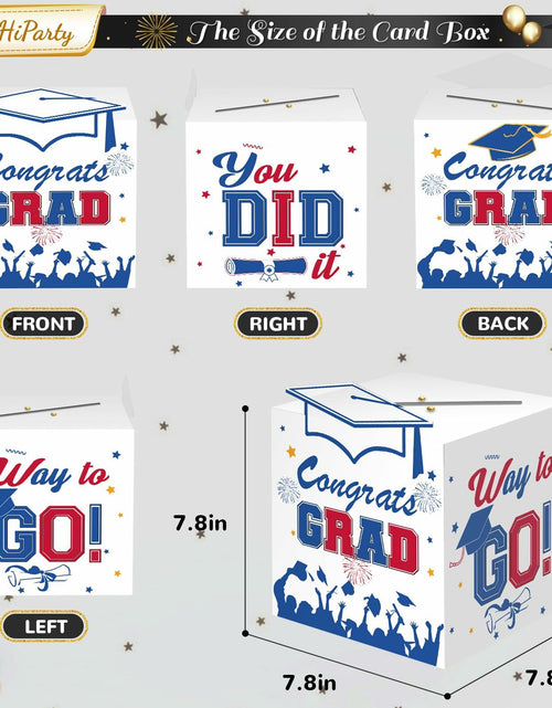 Load image into Gallery viewer, Premium Graduation Card Box Holder with 12 Cards and Tassel, Classic Design

