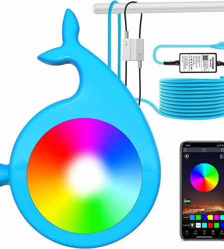 Lanpanzi RGB LED Pool Lights APP Control IP68 Waterproof 25ft Wirecord 1000lm