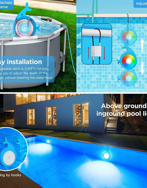 Load image into Gallery viewer, Lanpanzi RGB LED Pool Lights APP Control IP68 Waterproof 25ft Wirecord 1000lm
