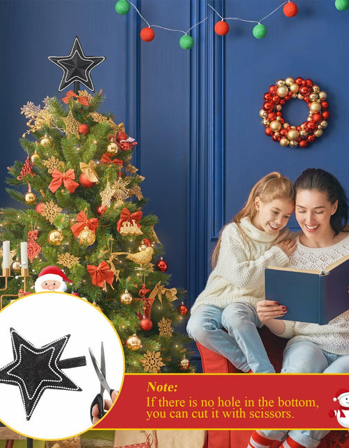 Load image into Gallery viewer, [Like_new] Hollowfly Mini Star Christmas Tree Topper Pearl Black 8 Inch
