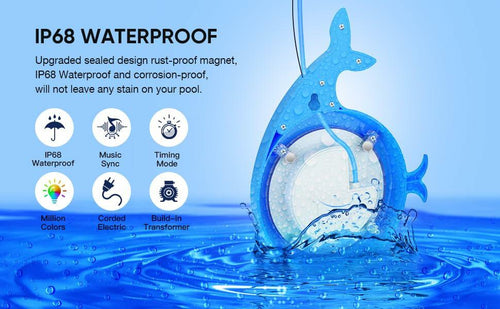 Load image into Gallery viewer, Lanpanzi RGB LED Pool Lights APP Control IP68 Waterproof 25ft Wirecord 1000lm
