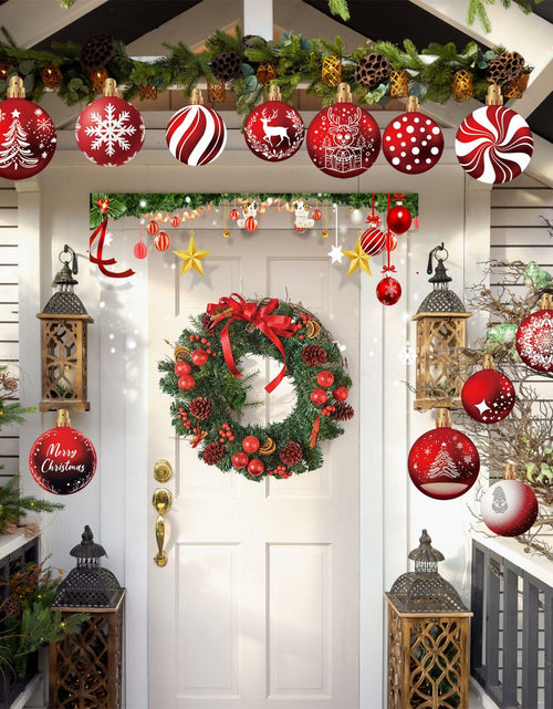 Load image into Gallery viewer, 24pcs Red Peppermint Candy Ornaments &amp; Yard Signs Christmas Tree Decor
