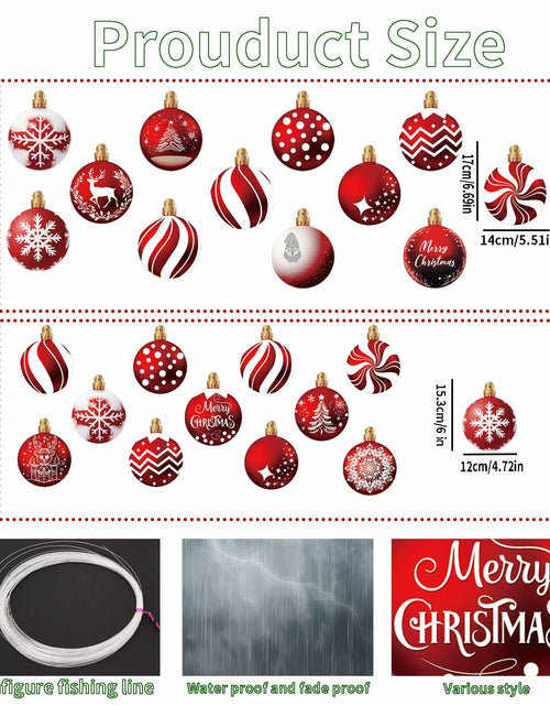 Load image into Gallery viewer, 24pcs Red Peppermint Candy Ornaments &amp; Yard Signs Christmas Tree Decor
