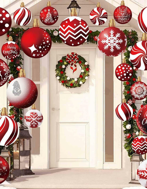 Load image into Gallery viewer, 24pcs Red Peppermint Candy Ornaments &amp; Yard Signs Christmas Tree Decor
