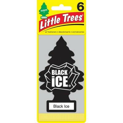 Load image into Gallery viewer, Little Trees Car Air Freshener 6 Pack – Black Ice Hanging Paper Tree Scent
