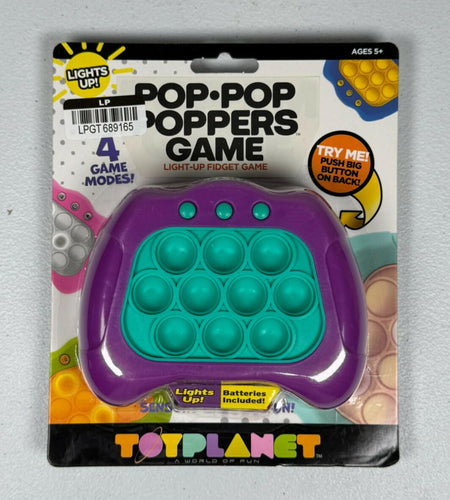 Toy Plane Pop It Light-Up Sensory Fidget Game Blue Green