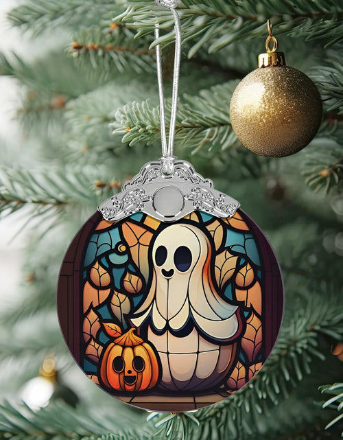 Load image into Gallery viewer, Christmas Ornament Stained Glass Ghost Holiday Decoration Unique Gift
