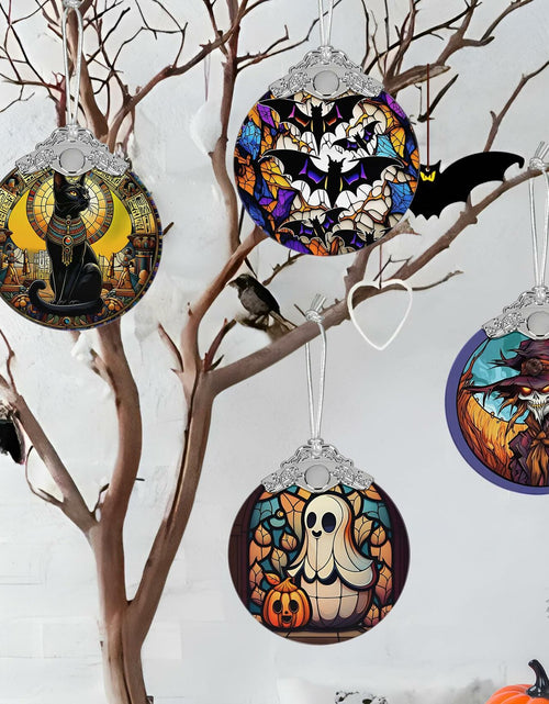 Load image into Gallery viewer, Christmas Ornament Stained Glass Ghost Holiday Decoration Unique Gift

