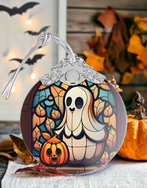 Load image into Gallery viewer, Christmas Ornament Stained Glass Ghost Holiday Decoration Unique Gift
